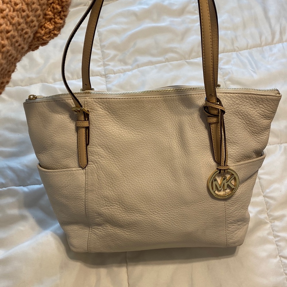 Michael Kors Leather Cream Handbag